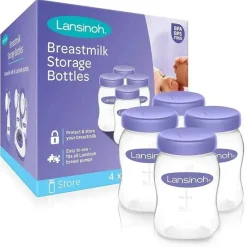 Lansinoh - Frascos para armazenamento de leite materno 4Pk Discount
