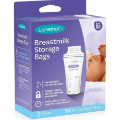 Lansinoh - Saco de Armazenamento de Leite, 50Ct Hot