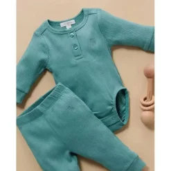 Pure Baby Leggings - Baby Boy Rib, Verde Musgo Sale