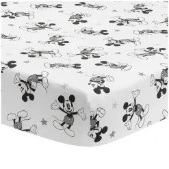 Lambs u0026 Ivy Lençol com elástico para berço do Mickey Mouse Lambs & Ivy Magical Clearance