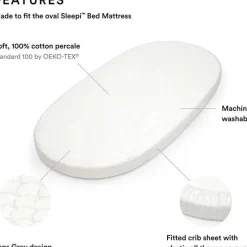 Stokke Lençol com elástico - Sleepi, leques cinza Sale