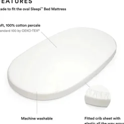 Stokke Lençol com elástico - Sleepi, Branco Fashion