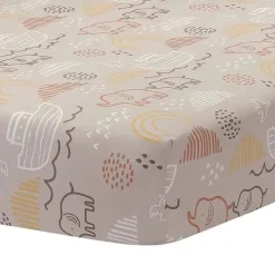 Lambs u0026 Ivy Lençol de berço ajustado Lambs & Ivy Baby Noah Taupe Best