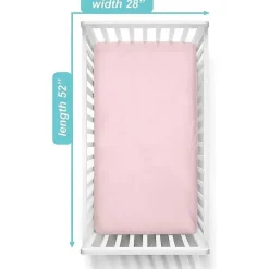 American Baby Company Lençol de berço ajustável 100% algodão orgânico orgânico para bebê americano, rosa Best