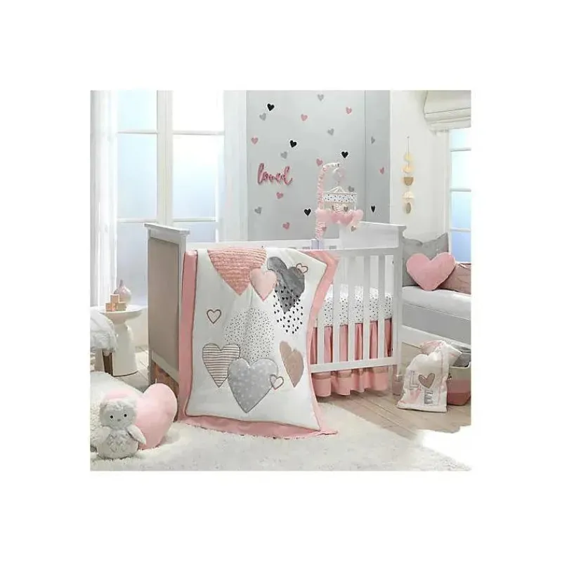 lenol_de_bero_com_assinat_SKUGnXhKqoj_2.webp Lambs u0026 Ivy Lençol de berço com assinatura Lambs & Ivy assinatura coração a coração rosa/branco New