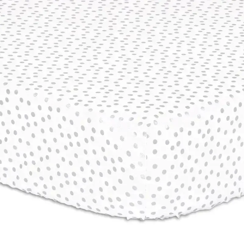 lenol_de_bero_com_casca_d_SKUIk4gMIxL_1.webp The Peanut Shell Lençol de berço com casca de amendoim, ponto prateado metálico Outlet