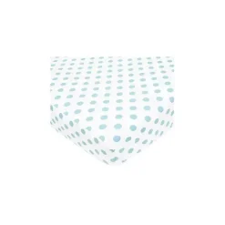 American Baby Company Lençol de berço de algodão percal americano para bebê, bolinhas azuis Online
