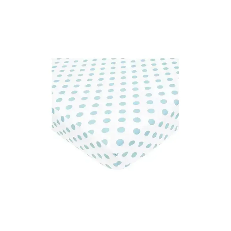 lenol_de_bero_de_algodo_p_SKUxwlcJlQj_0.webp American Baby Company Lençol de berço de algodão percal americano para bebê, bolinhas azuis Online