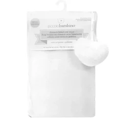 Piccolo Bambino Lençol de berço de camurça de bolso profundo de luxo em vinil - branco Clearance