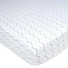 American Baby Company Lençol de berço tricotado 100% algodão estampado American Baby, zigue-zague azul Discount