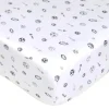 American Baby Company Lençol de berço tricotado 100% algodão estampado American Baby, cinza esportivo Hot