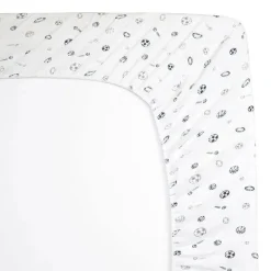 American Baby Company Lençol de berço tricotado 100% algodão estampado American Baby, cinza esportivo Hot
