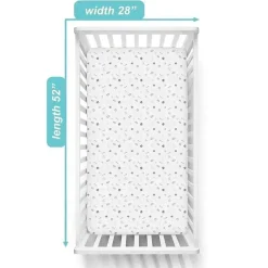 American Baby Company Lençol de berço tricotado 100% algodão estampado American Baby, cinza esportivo Hot