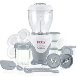 Nuby Liquidificador Garden Fresh Mighty, Máquina de Comida para Bebê - Cinza Frio Fashion