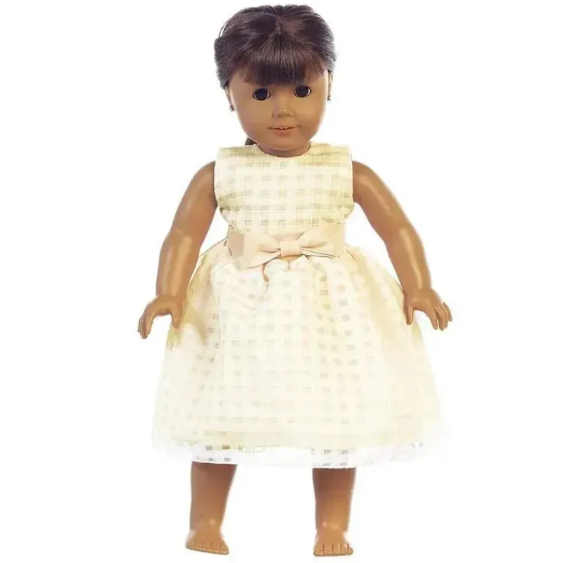 lito__vestido_de_organza__SKUJdnk6ntT_0.webp Lito Children's Wear Lito - Vestido de organza com vestido de bonecas Burnout Squares, amarelo Discount