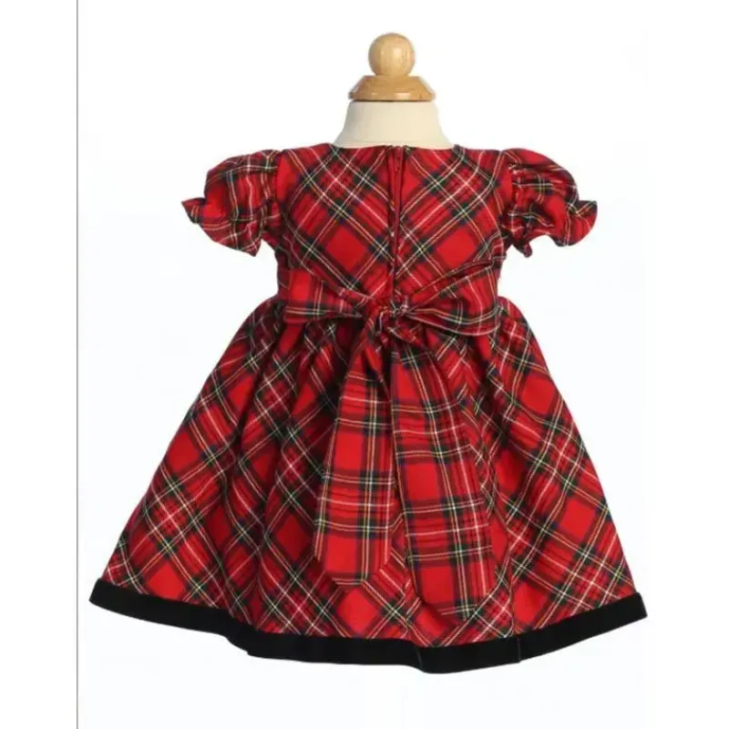 lito__vestido_xadrez_de_n_SKURdHPEKyx_1.webp Lito Children's Wear Lito - Vestido Xadrez de Natal Vermelho, Verde e Preto New