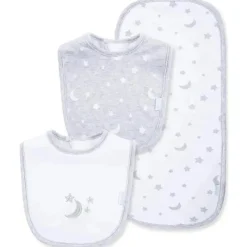 Little Me - babador Moon&Stars, cinza Outlet