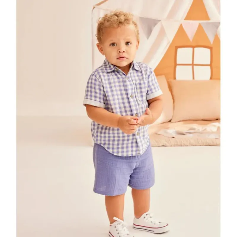little_me__baby_boy_check_SKU9yKjJQmb_2.webp Little Me - Baby Boy Check Short Set, Blue Hot
