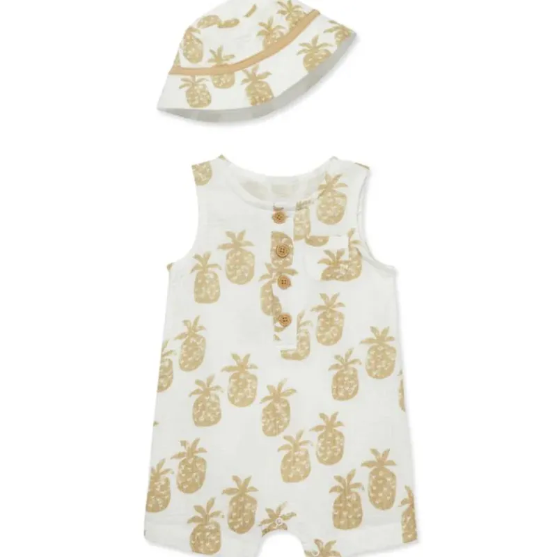 little_me__baby_boy_pinea_SKUdPz6OQJM_0.webp Little Me - Baby Boy Pineapple Romper Hat, Tan Outlet