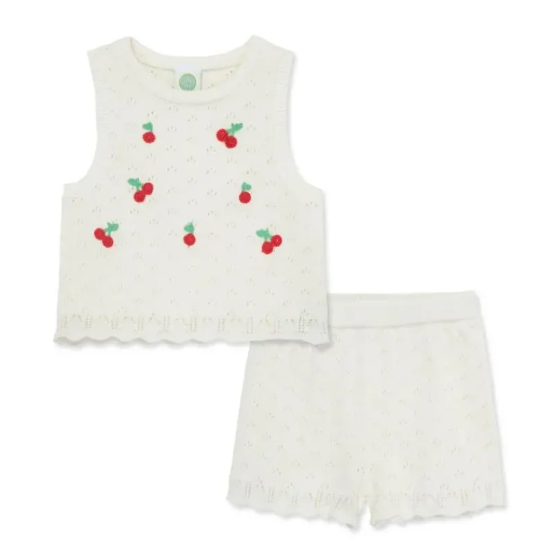 little_me__baby_girl_cher_SKUrzmEuPIk_0.webp Little Me - Baby Girl Cherry Pointelle Set, Ivory Fashion