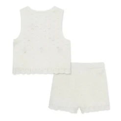 Little Me - Baby Girl Cherry Pointelle Set, Ivory Fashion