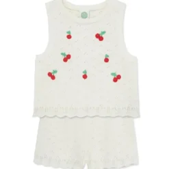 Little Me - Baby Girl Cherry Pointelle Set, Ivory Fashion