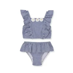 Little Me - Baby Girl Daisy Maiô Listrado Azul Hot