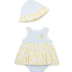 Little Me - Baby Girl Lemons Popover &amp; Hat Clearance