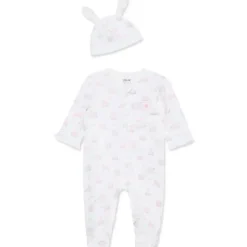 Little Me - Baby Girl Pink Bunny Footie & Hat Clearance