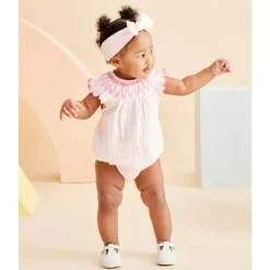 Little Me - Baby Girl Smocked Bubble, Pink Discount