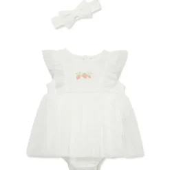 Little Me - Baby Girl Strawberry Popover, Ivory Fashion