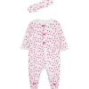Little Me - Baby Girl Valentine Footie & Headband New