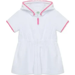 Little Me - Baby Girl Zip Swim Cover Up, White Online