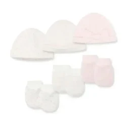 Little Me - Chapéu e luva rosa com pingentes para bebês 3 unidades Sale