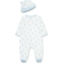 Little Me - Chapéu Happy Bear Footie, Azul Best