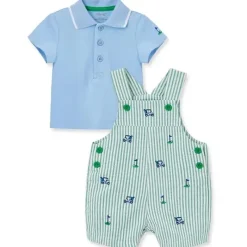 Little Me - Conjunto de bermuda de golfe tecido para bebê, verde Hot