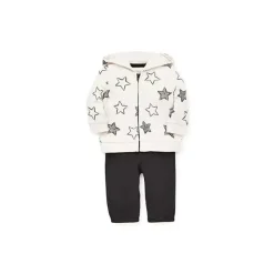 Little Me - Conjunto de Cardigan com Capuz Estrela Hot
