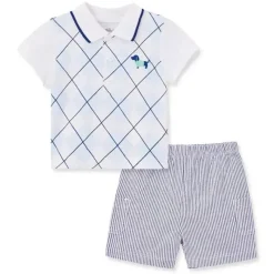 Little Me - Conjunto Polo Curto para Bebê Menino Colocar Cachorrinhos Clearance