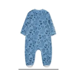 Little Me - Footie com estampa de floresta, azul Fashion
