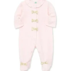 Little Me - Footie com pontos dourados, rosa New