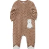 Little Me - Fuzzy Bear Footie, Marrom Fashion