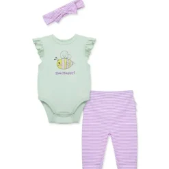 Little Me - 3Pk Baby Girl Bee Happy Bodysuit & Pant Set Online
