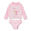 Little Me - 2Pk Baby Girl Flamingo Manga Longa Rashguard Rosa Hot