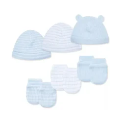 Little Me - 6Pk Baby Snuggly Hat and Mitten Set Sale