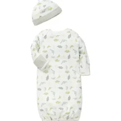 Little Me - Vestido e Chapéu de Dinos Pequenos, Estampa Branca, 0/3M Online
