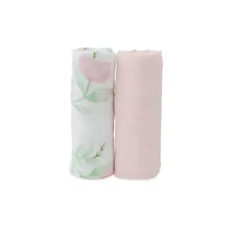 Little Unicorn - 2Pk Deluxe Musseline Swaddle, Blush Peony Sale