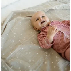 Little Unicorn - Swaddle de musselina de algodão simples, flocos de neve Outlet