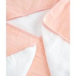 Little Unicorn - Toalha infantil de algodão com capuz e pano de limpeza, pétala de rosa Outlet