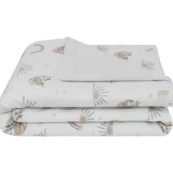 Living Textiles – Cobertor Jersey Sherpa, Tecido Premium Bonito e Aconchegante, Rainbow Sloth Clearance