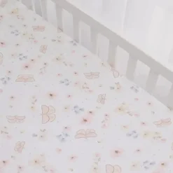 Living Textiles - Lençol de berço 100% algodão Jersey, Fly Away Hot